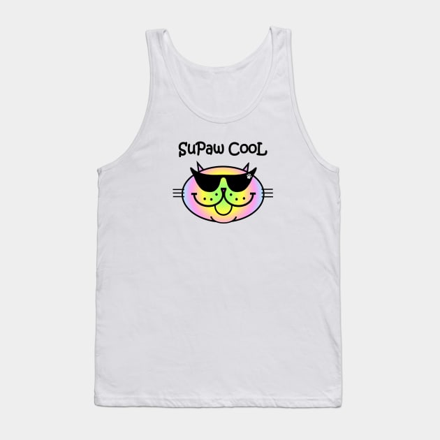 SuPaw CooL - pastel rainbow Tank Top by RawSunArt